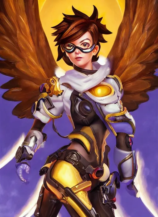 Free: Overwatch Mercy Fan art Tracer - others 