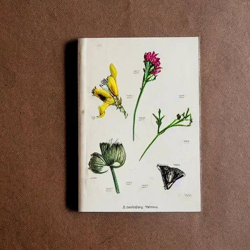 Prompt: Pressed Poisonous Flowers, Illustrations, Field Notes