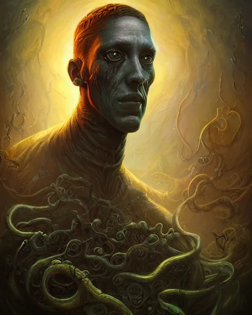 Image similar to lovecraft biopunk portrait by tomasz alen kopera and peter mohrbacher