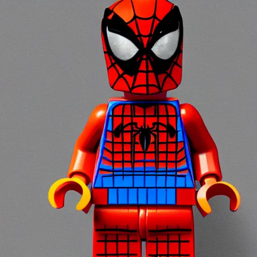 Image similar to lego art of spider-man