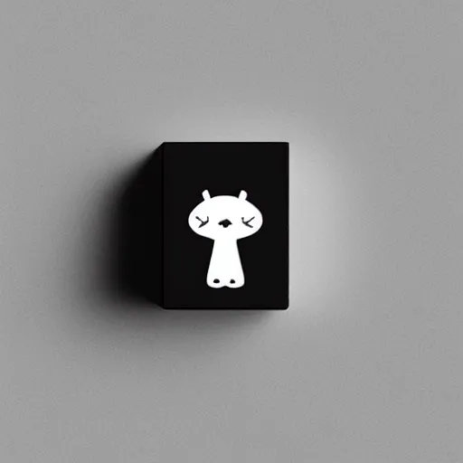 Prompt: zef box design modern black and white color scheme, minimalist, nature, cute characters