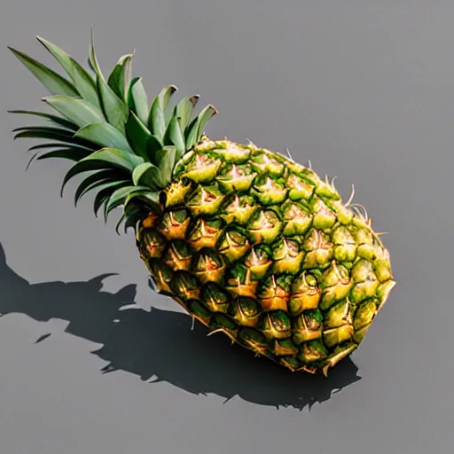 Image similar to product photo of a pineapple fused with a bazooka, centered, highly detailed, balanced colors