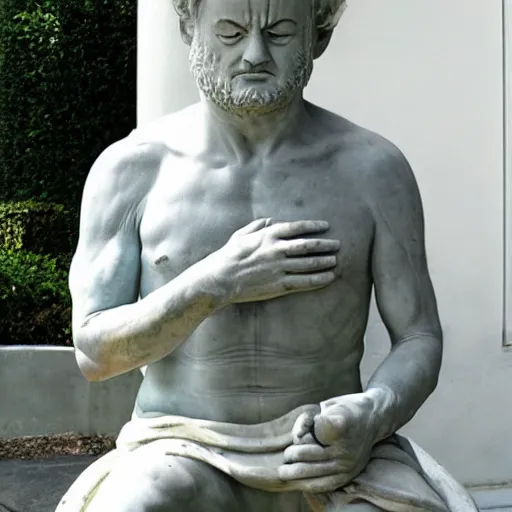 Image similar to bill murray as a marmor statue by michelangelo