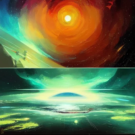 Image similar to a quasar in space, by anato finnstark, by alena aenami, by john harris, by ross tran, by wlop, by andreas rocha