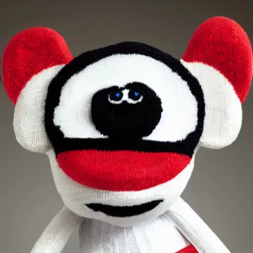 Image similar to Steve Buscemi as a sock monkey