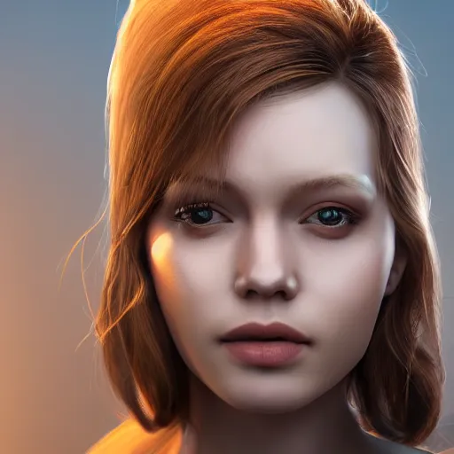 Prompt: a close-up on the beautiful face of a Nordic young woman with a beetle, a cockroach, and a spider on her chin, trending on artstation, micro-details, 8k.