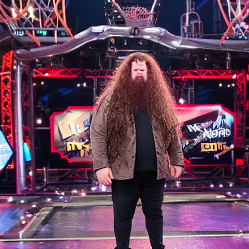 Prompt: Hagrid as American Ninja Warrior Contestant