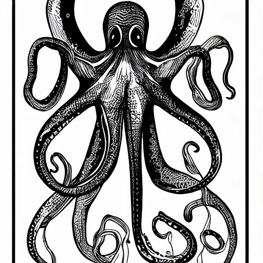 Image similar to a line drawing of a uterus an a octopus