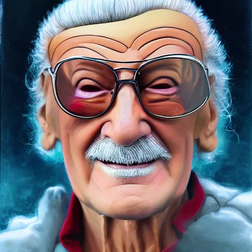 Prompt: realistic Portrait painting of Stan Lee as Seiya from Saint Seiya, made by Michaelangelo, physical painting, Sharp focus,digital art, bright colors,fine art, trending on Artstation, unreal engine.