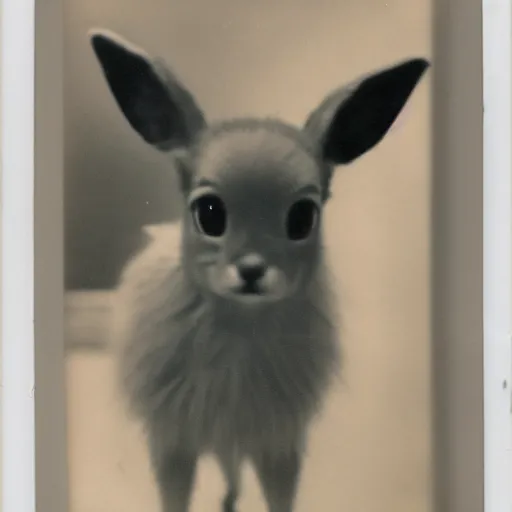 Prompt: 1 9 5 0 s polaroid picture of eevee