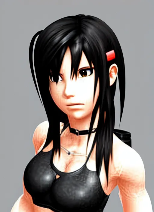 Prompt: tifa lockhart portrait