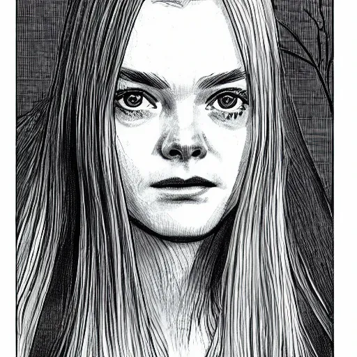 Image similar to Elle Fanning in the Kingdom Come comic by Mark Waid, head and shoulders, symmetrical facial features, smooth, sharp focus, intricate, extremely detailed masterpiece,