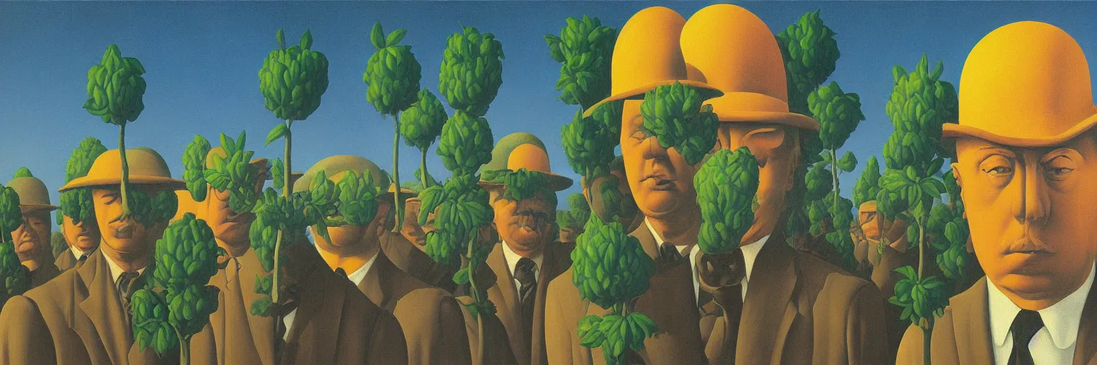 Image similar to marjiuana painting magritte