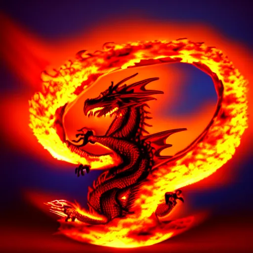 Image similar to fire breathing dragon igniting the sky with it's firey flames, 8 k.