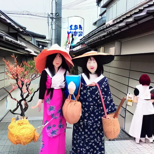 Image similar to witches on a vacation to Toyoko japan