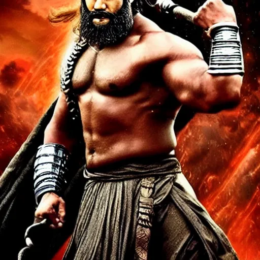 Image similar to bahubali as Thor