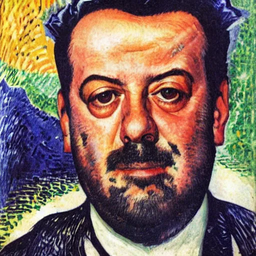 Image similar to futurism portrait of matteo salvini by umberto boccioni, high detail, 8 k, hq