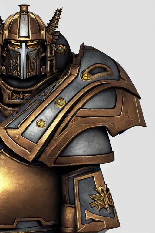 Image similar to armor portrait heros warhammer 4 0 k horus heresy fanart - the primarchs emperor by johannes helgeson animated with vfx concept artist & illustrator global illumination ray tracing hdr fanart arstation zbrush central hardmesh 8 k octane renderer comics stylized