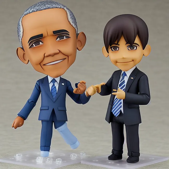 Image similar to Obama, An anime nendoroid of Obama, figurine, detailed product photo