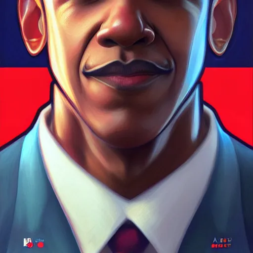 Prompt: super mario has barack obama face, highly detailed, digital painting, artstation, concept art, smooth, sharp focus, illustration, art by artgerm and greg rutkowski and alphonse mucha