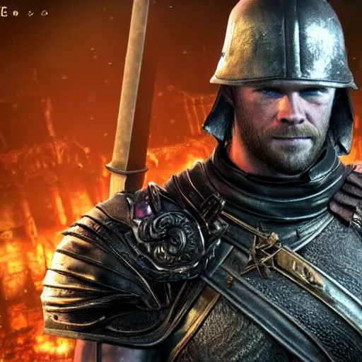 Image similar to Chris Hemsworth in Dark Souls 3