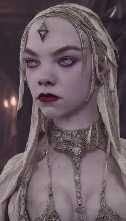 Image similar to dressed anya taylor - joy as drow priestess, symmetrical, cinematic, elegant, luxury, chrome, real photography, 4 k, ultra hd, sense of awe