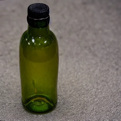 Image similar to green bottle inside a shoulder bag