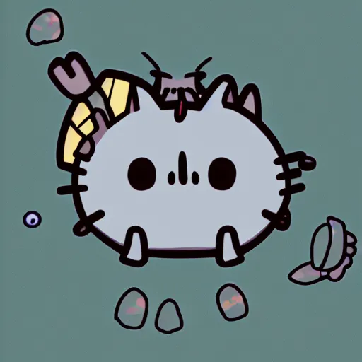 Image similar to Hollow Knight pusheen,