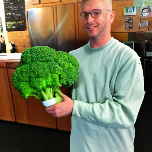 Prompt: Gooby winning the 2091 Broccoli Awards