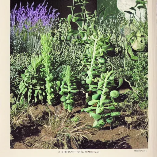 Image similar to a walter wick ( i spy book illustrator ) miniatures photograph of indian plants in outer space