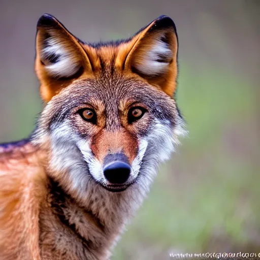 Image similar to professional photograph of a tawny wolf, high quality, hd, 8 k, 4 k, magnificent, award - winning, nature, nature photography, awe - inspiring, highly detailed, amazing