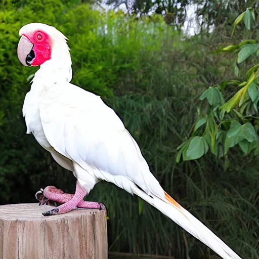 Prompt: albino macaw pheasant