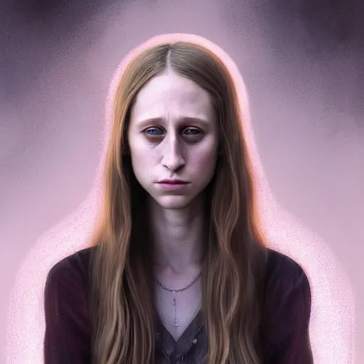 Prompt: gorgeous female Taissa Farmiga with, realistic character concept, full body shot, spooky, illustration, symmetrical face and body, realistic eyes, artstation, cinematic lighting, hyperdetailed, detailed realistic symmetrical eyes, cgsociety, 8k, high resolution, Charlie Bowater, Tom Bagshaw, single face, insanely detailed and intricate, beautiful, elegant, dark forest and trees