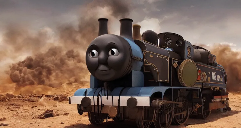 Image similar to Thomas the Tank Engine in MAD MAX: FURY ROAD