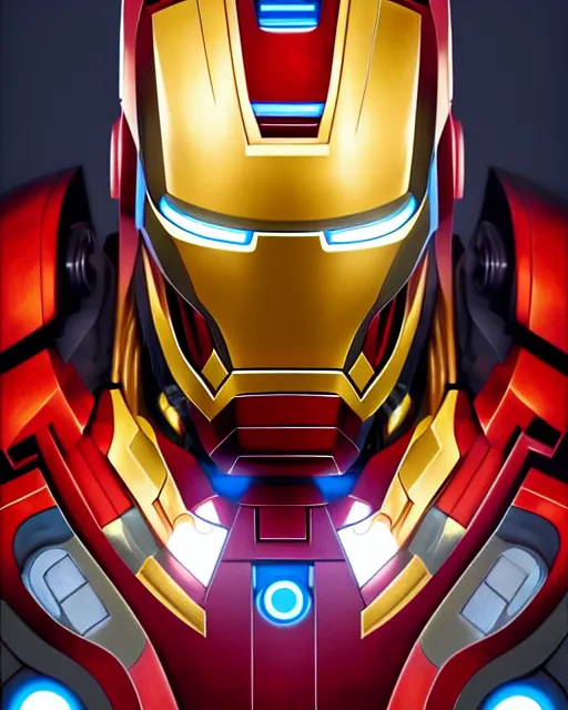 Image similar to symmetry!! portrait of a transformers robot acting as ironman, intricate, elegant, highly detailed, digital painting, artstation, concept art, smooth, sharp focus, illustration, art by artgerm and greg rutkowski and alphonse mucha, 8 k