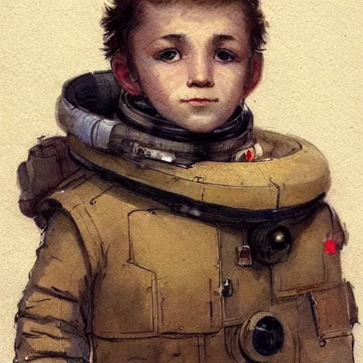 Prompt: (((((portrait of boy dressed as retro space explorer in an actionpose . muted colors.))))) by Jean-Baptiste Monge !!!!!!!!!!!!!!!!!!!!!!!!!!!