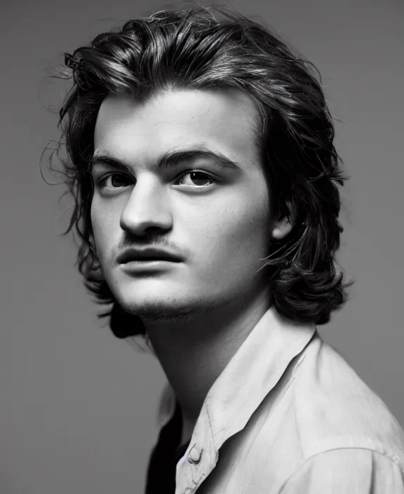 Prompt: joe keery by robert mapplethorpe