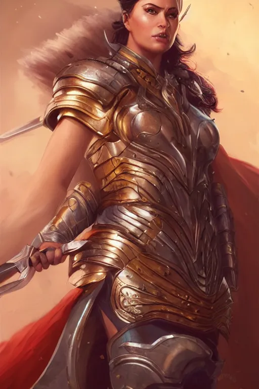 Image similar to amazon valkyrie athena, d & d, fantasy, portrait, highly detailed, headshot, digital painting, trending on artstation, concept art, sharp focus, illustration, art by artgerm and greg rutkowski and magali villeneuve