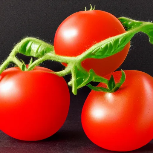 Prompt: a three dimensional representation of a four dimensional tomato