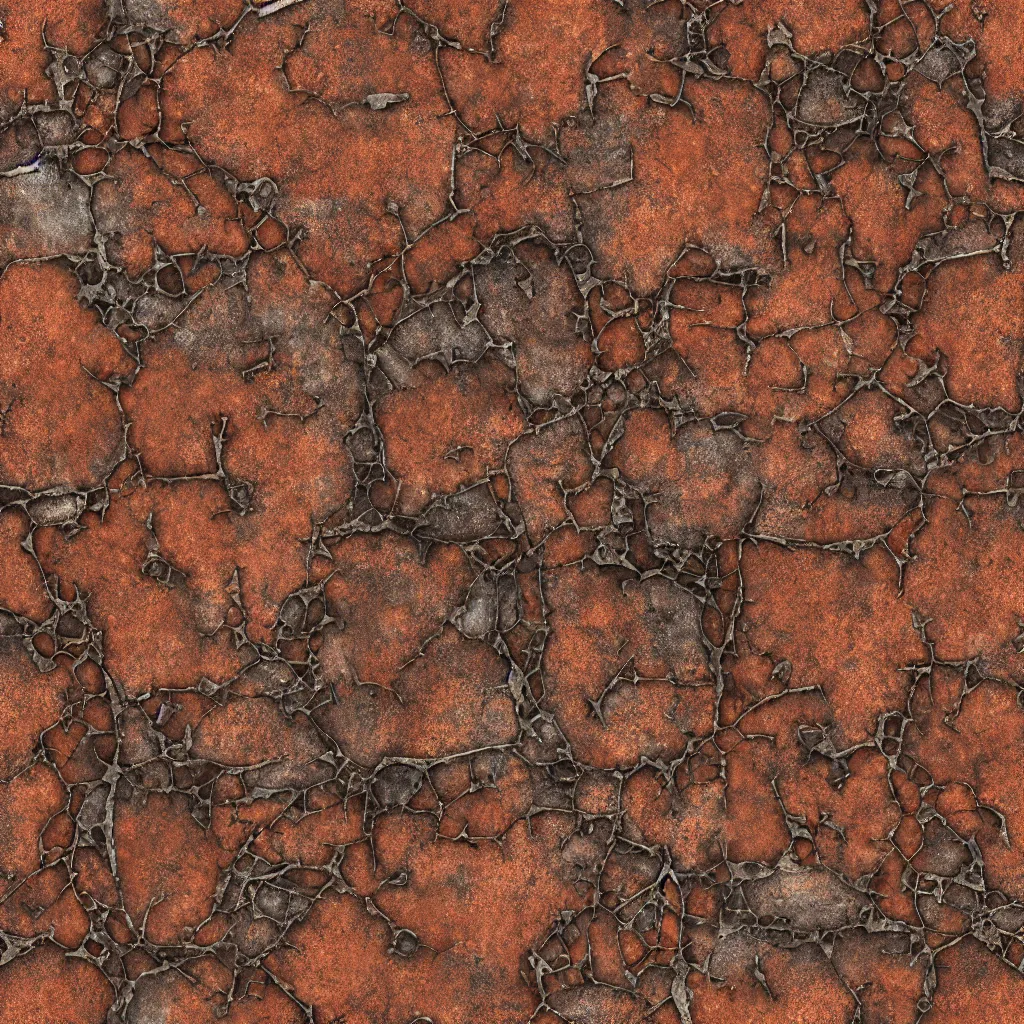 Image similar to seamless tileable texture of damaged rusted metal, realistic, very detailed, beautiful, intricate details, sharp focus, substance designer, substance render, substance painter, marmoset, unreal engine, octane render