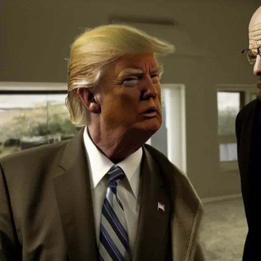 Prompt: donald trump in breaking bad with walter white