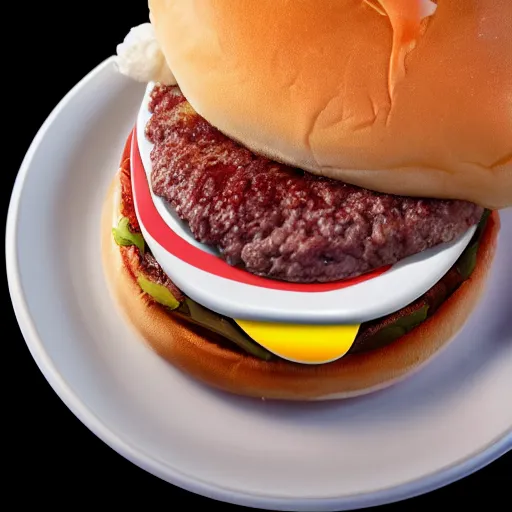 Image similar to macro photo still of donald trump! licking! a burger with his! tongue! out, mmmmm, studio portrait photo, studio lighting, rim light, key light, food photography, 3 5 mm f 1. 8