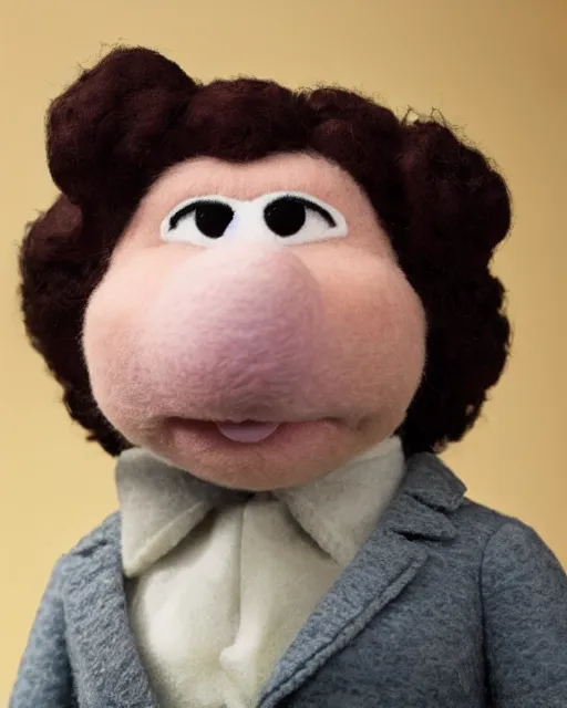 Image similar to phyllis vance as a muppet. highly detailed felt. hyper real photo. 4 k.