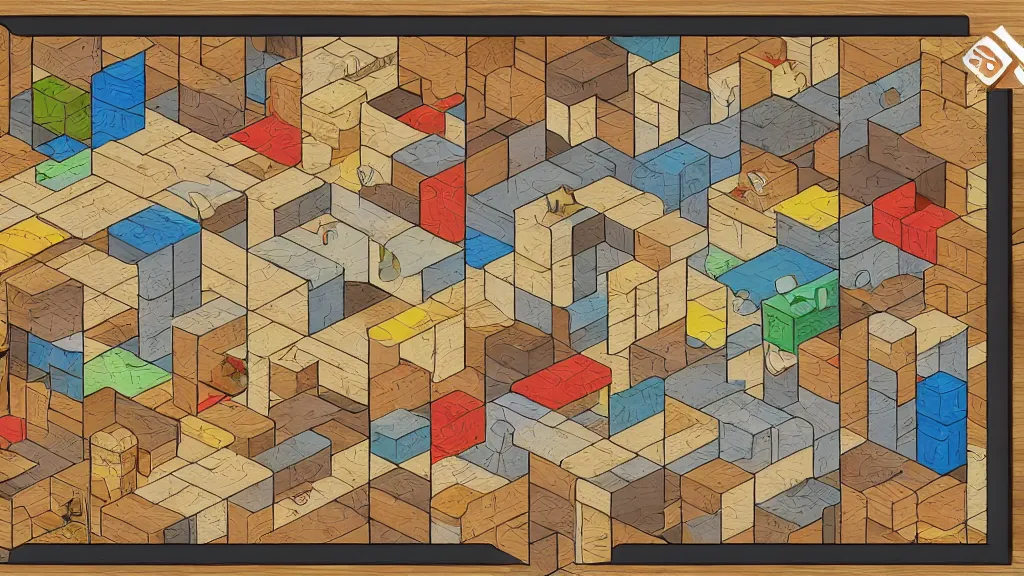 Image similar to fresco unbridled tatami isometric puzzle game, intricate design tatami