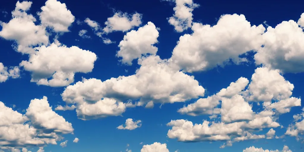 Image similar to puffy cloud seamless background on blue sky