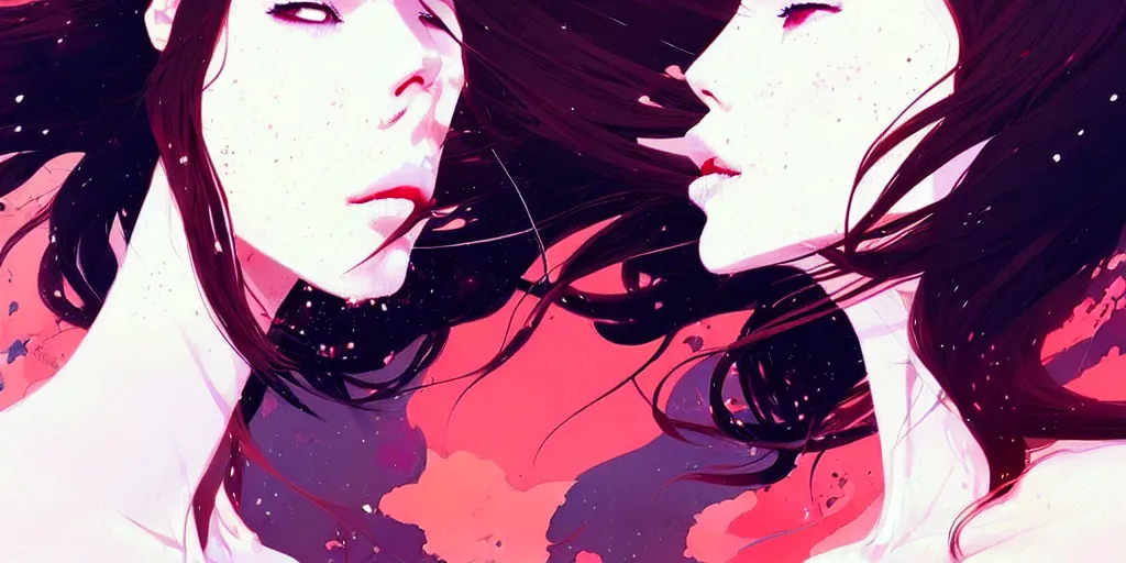 Image similar to a ultradetailed beautiful panting of a stylish woman with flowing hair, by conrad roset, greg rutkowski and makoto shinkai, trending on artstation