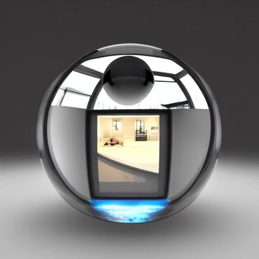 Image similar to mini house inside a crystal ball, octane render hyperdetailed,