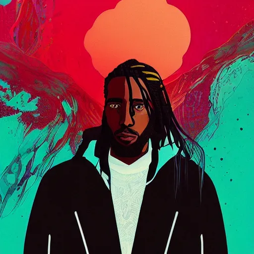 Image similar to a portrait of kawhi leonard in a scenic environment by conrad roset, hyperdetailed, cyberpunk, cool, cybernetically enhanced, trending on artstation