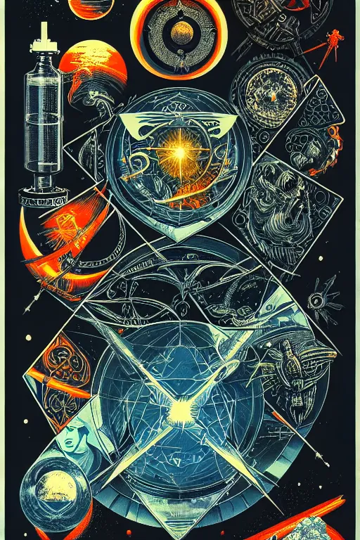 Image similar to majestic alchemical laboratory, high details, intricately detailed, by vincent di fate, inking, 3 color screen print, masterpiece, trending on artstation,, sharp, details, hyper - detailed, hd, 4 k, 8 k