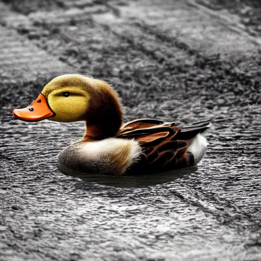 Image similar to angry duck, photo realistic, cinematic, 4 k